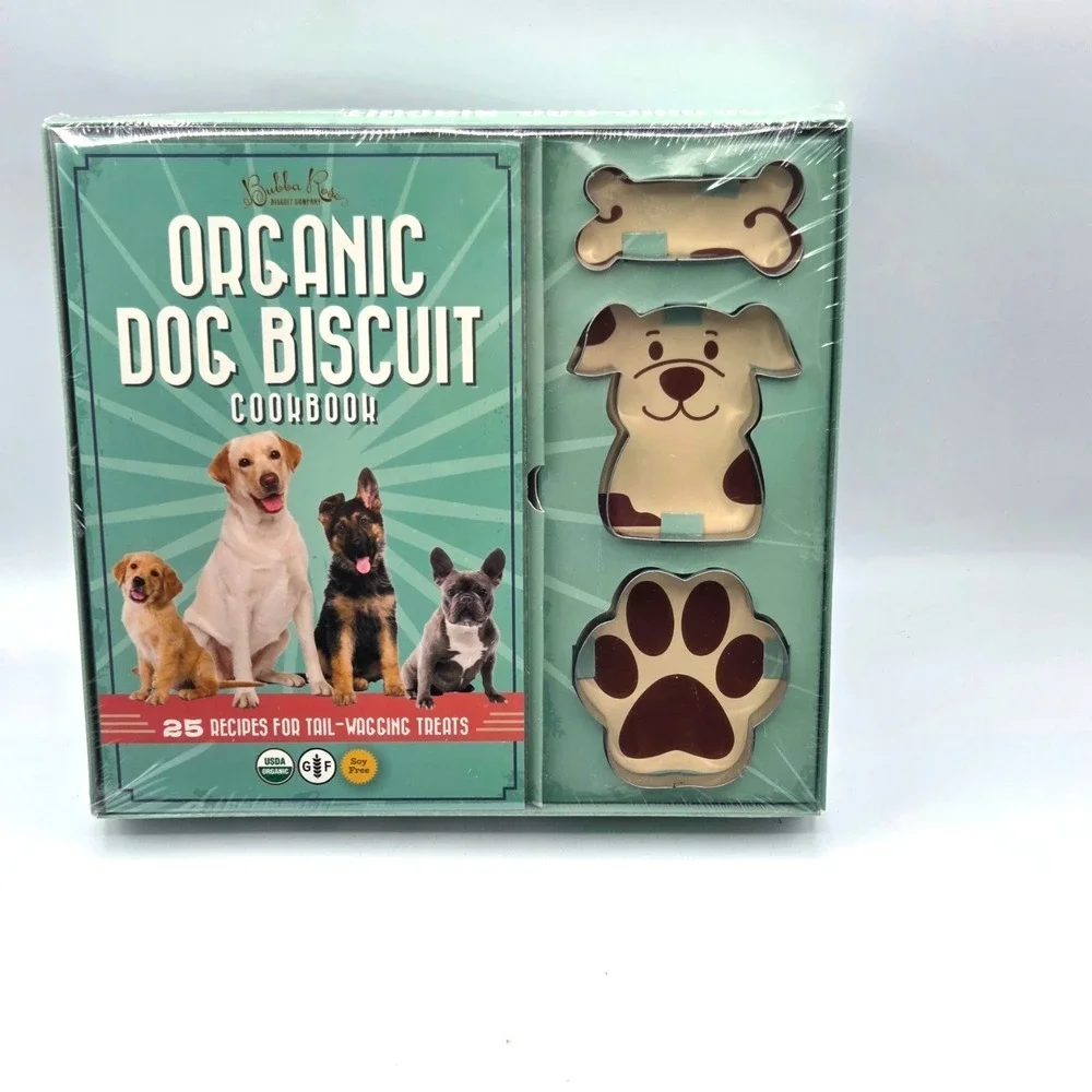 Bubba‎ Rose ORGANIC DOG BISCUIT COOKBOOK 25 Recipes & 3 Cookie Cutters